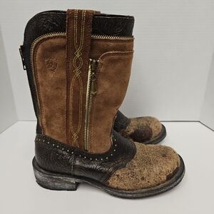 Ariat Brown and Black Cowboy Boots